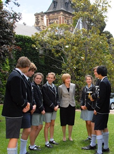 Dr Turner with a group of Prefects, 2011.